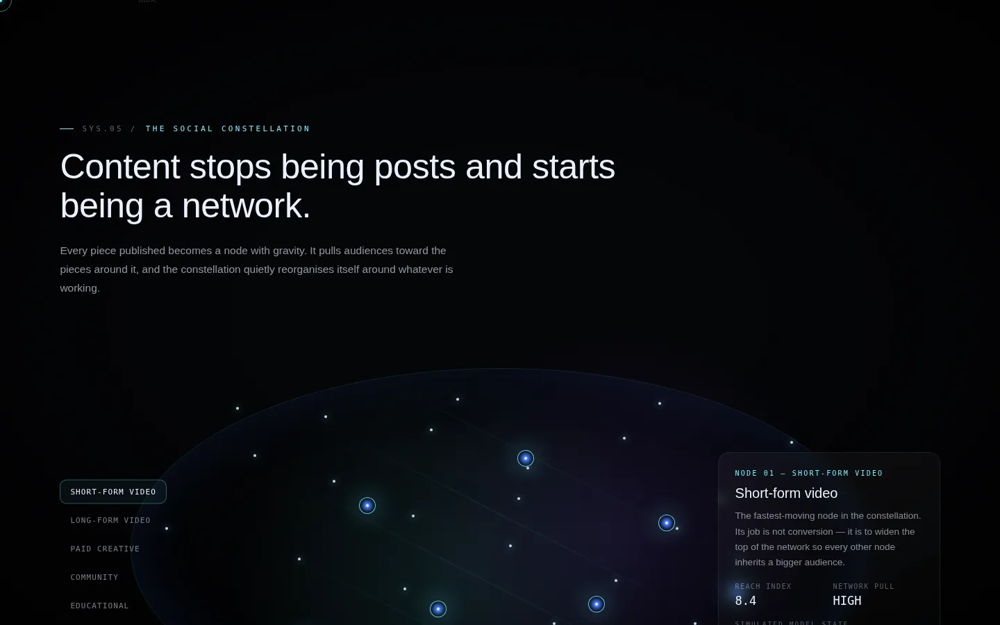 Singularity social constellation preview